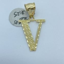 Gold Letter Pendant New