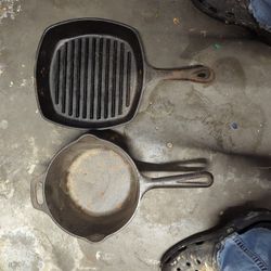 Cast Iron Sauce Pan and Grill