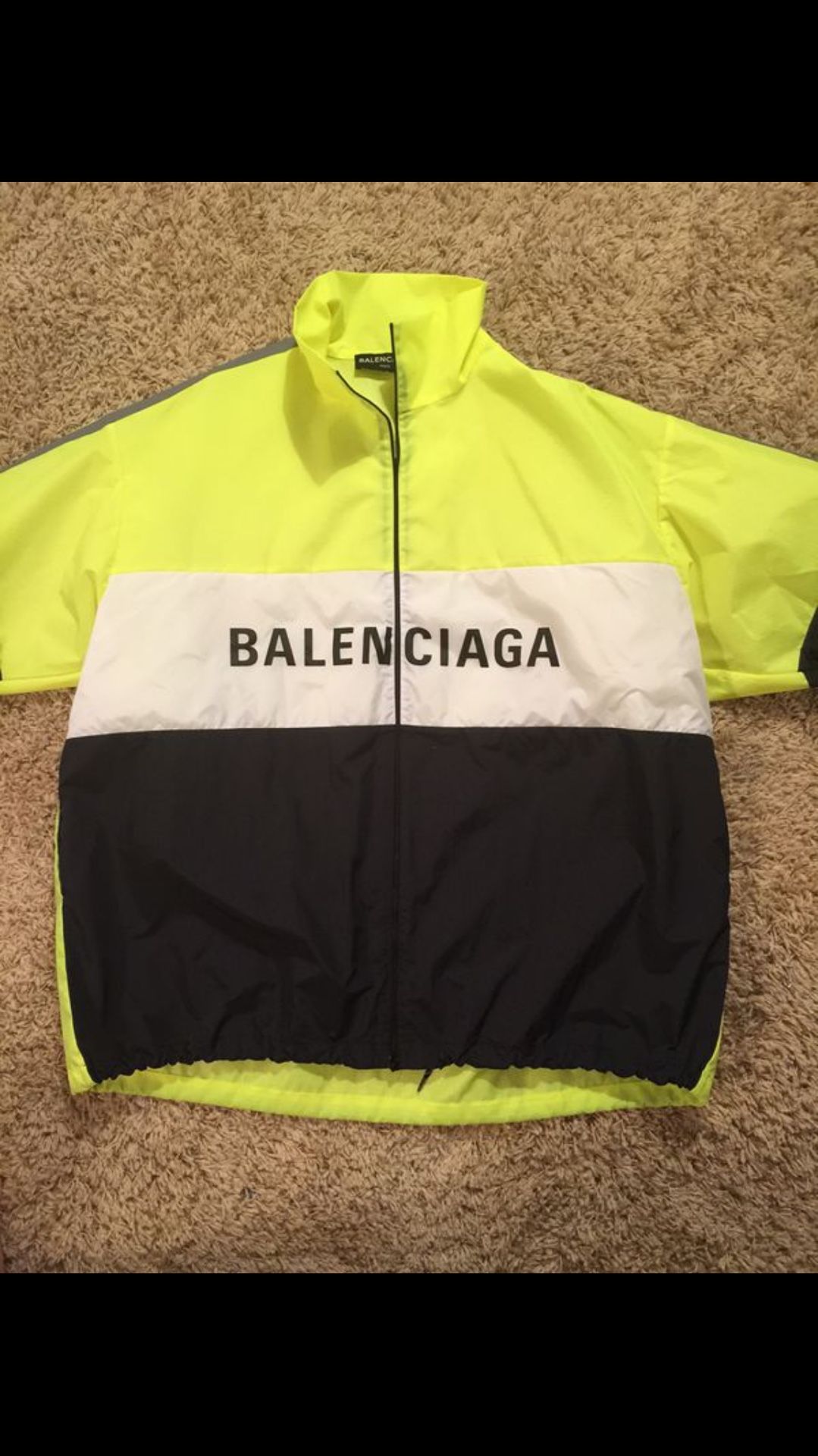 Balenciaga Neon Windbreaker Jacket Authentic