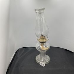 Fancy Pedestal Antique Glass Oil Lamp with Wick