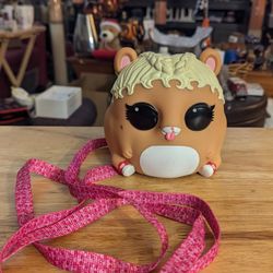 lol Surprise Biggie Pets Piggy Bank Backpack Blonde Hamster Braids Red Shoes