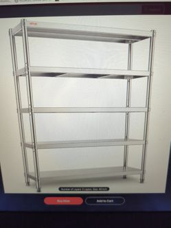 Stainless steel shelving for kitchen