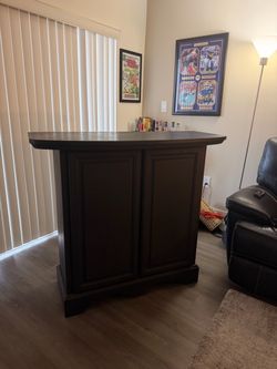 Solid Wood Bar Cabinet Stand