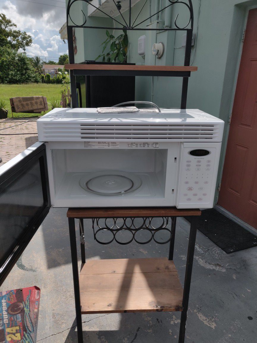 Maytag microwave and microwave stand for sale