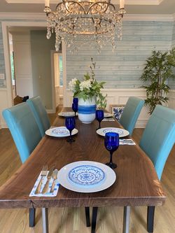 Live Edge Solid Walnut Dining Table
