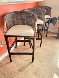 Safavieh Home Collection Brando Brown 28-inch Bar Stool, Set of 3