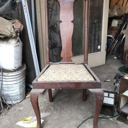 4 Antique Queen Anne Chairs