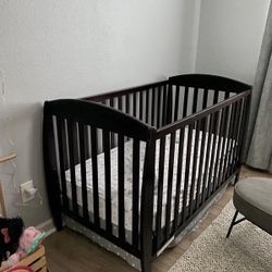 Brown crib