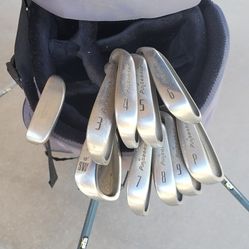 Pinseeker Golf Clubs w/ PW, SW, 2-Ti Drivers, Fairway Iron
