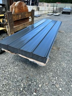 12FT x 3FT Anthracite Grey Metal Ribbed Roofing / Siding Panels, 29 Gauge