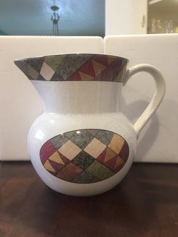 Stoneware Palm Deser 1.7 Pitcher