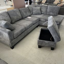 4 Pcs Sofa Sectional W/ Ottoman 