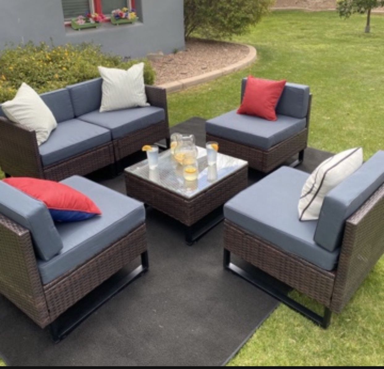 Patio set, outdoor patio sectional, conversation set, Patio Furnitur, 