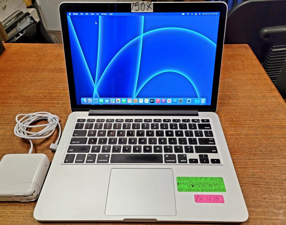 Fixed Price: Macbook Pro 13" Retina 2015 Laptop Core i5 5th Gen / 8GB/ 256GB SSD macOS  Monterey #1507