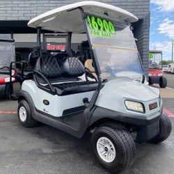 2019 CLUB CAR TEMPO 4 PASSENGER GOLF CART WITH LITHIUM BATTERY
