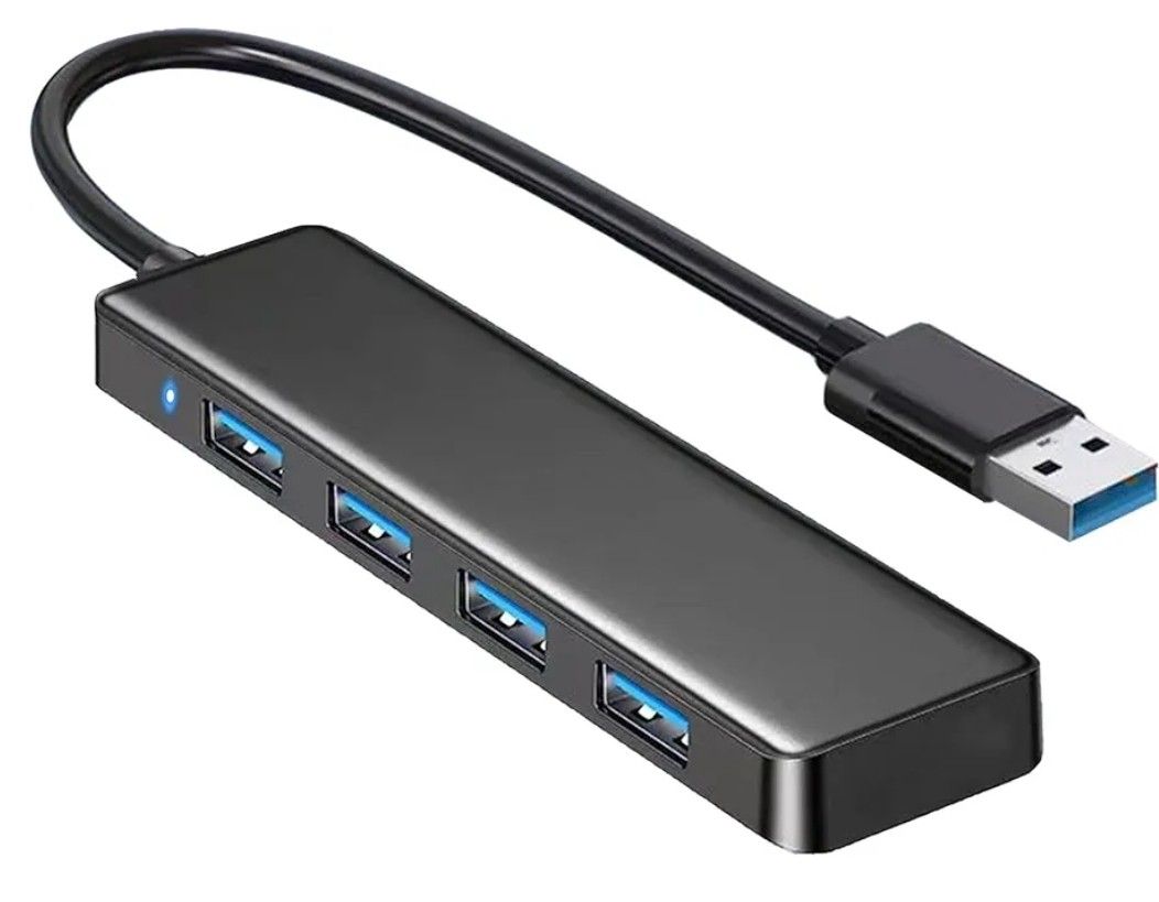 4 Port USB 3.0 Splitter - USB Expander for Laptops- Flash Drive HDD- Brand New!!