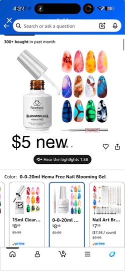 Blooming Gel with Liner Brush for Nail Art