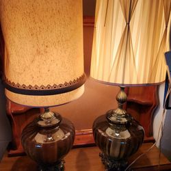 Read Description Please. Vintage Mid Century Antique Lamps With Night Light