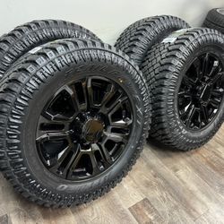 NEW 20 inch Gm style gloss black wheels wrapped in atturo xt 35x12.50R20LT tires