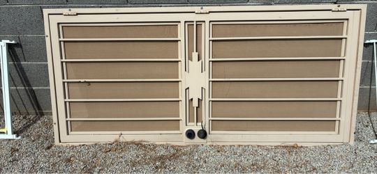 Security screen door in frame