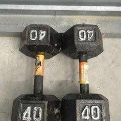 New pair of 40lb iron dumbbells $75