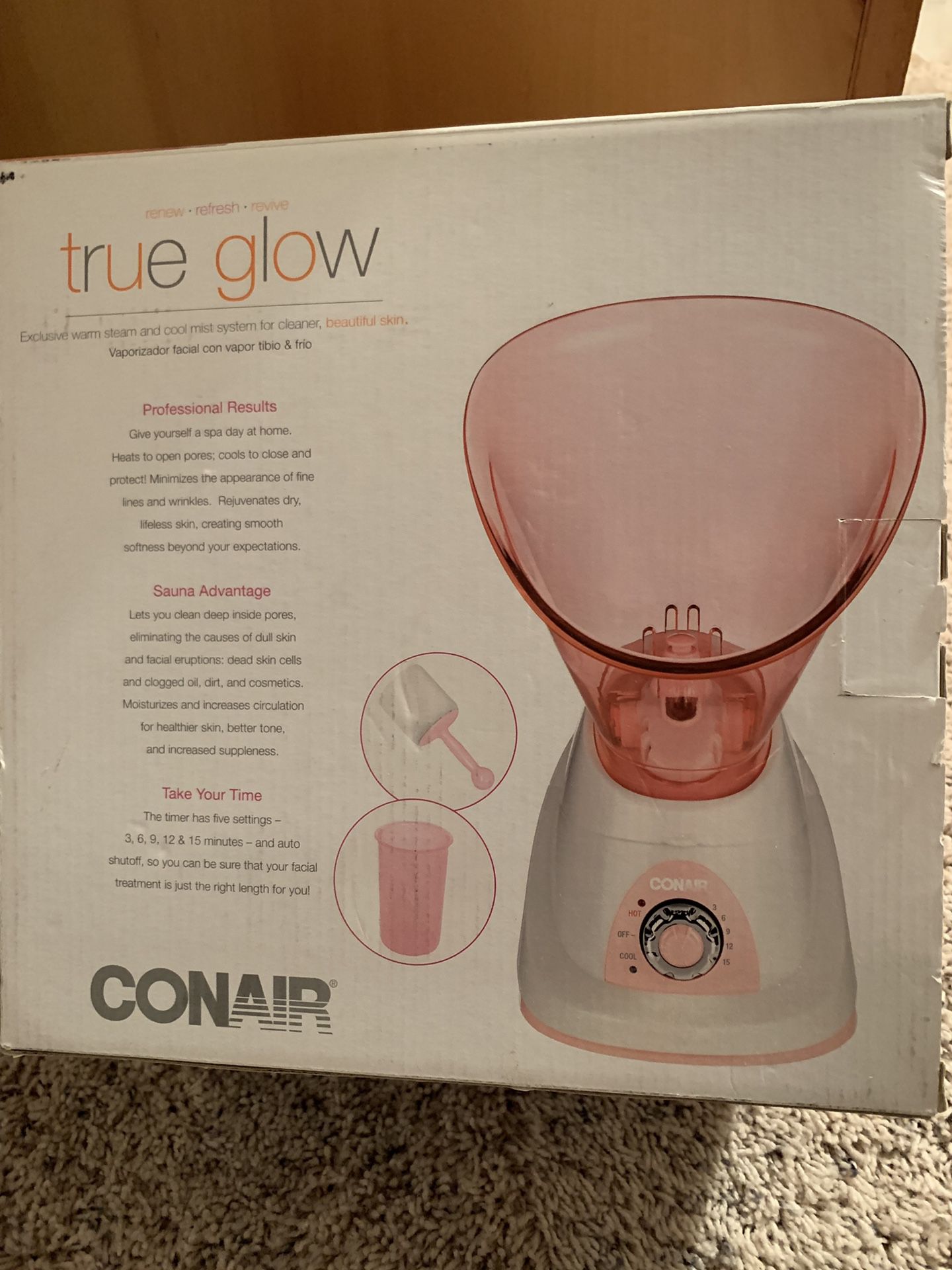 True Glow facial steamer-New