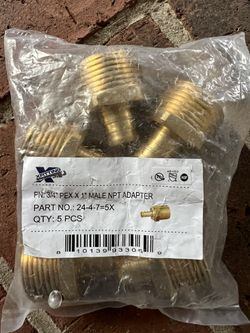 3/4” Pex X 1” Male NPT Adapter 5 pcs. 