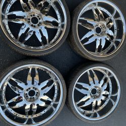  24" MASSA 45 CHROME WHEELS ONLY