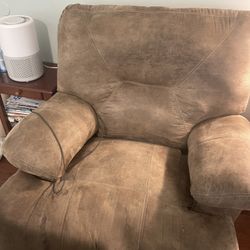 2  Manual Recliner Sofas And 1 Power Recliner Chair 