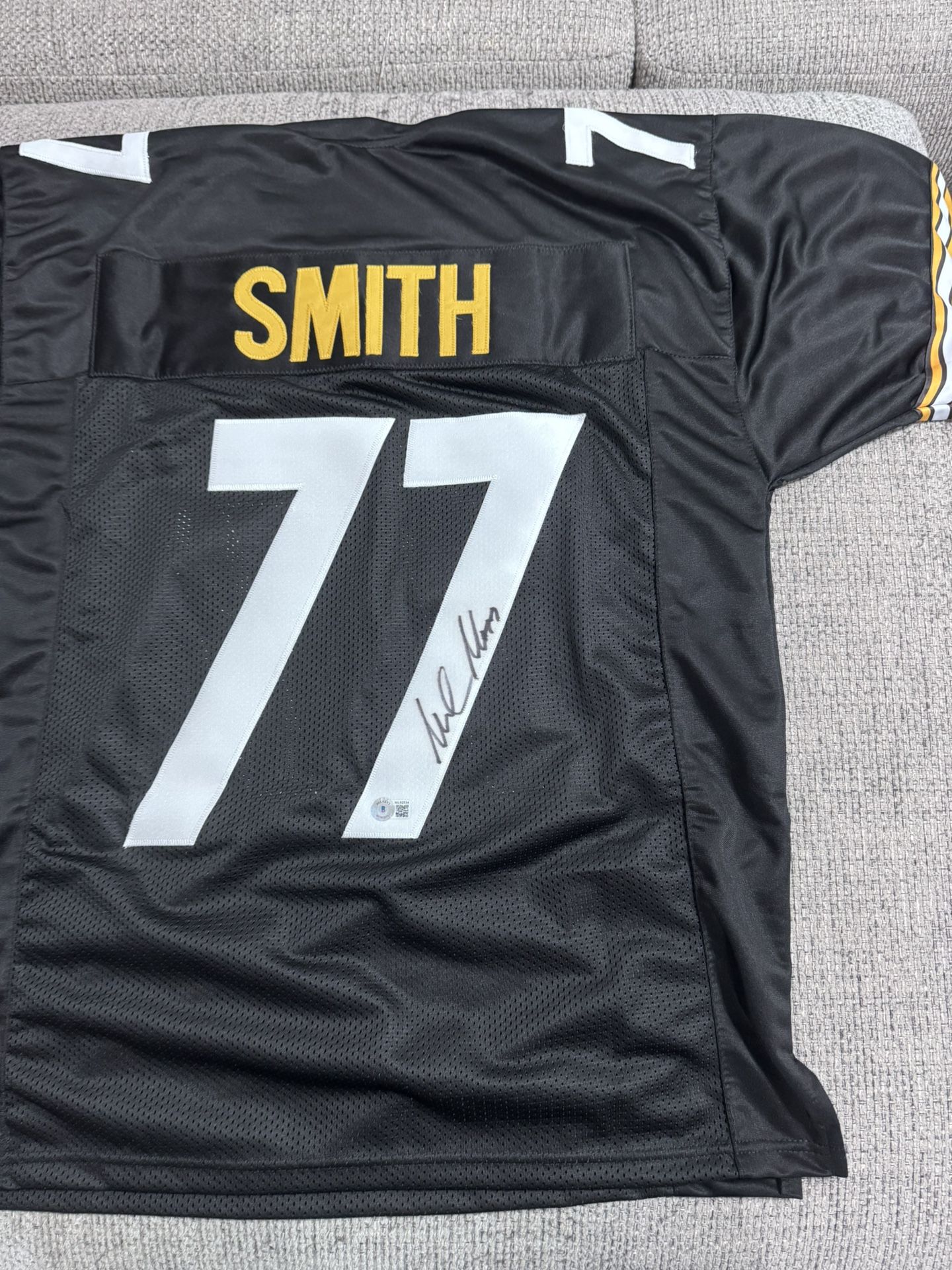 Marvel Smith Signed Autograph Custom Jersey - Beckett Coa - Pittsburgh Steelers