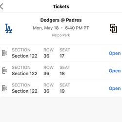 Dodgers vs Padres - 5/18