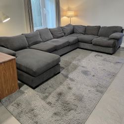 Dark Grey Sectional Couch 
