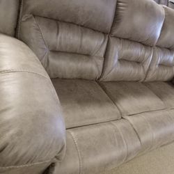 Plush Reclining New Couch and Loveseat 