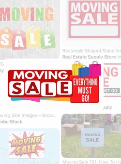 Moving sale