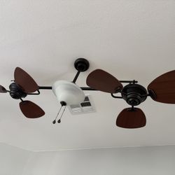 Harbor Breeze Twin Breeze II 74-in Oil Rubbed Bronze With Remote