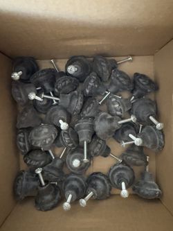 Bronze Cabinet Pulls And Knobs.     Around 50-60.   $100.  Pulls Retailed For $50 Each.  