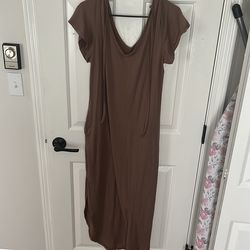Long Brown Dress - Size L