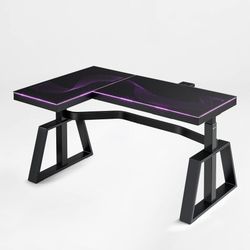 Eureka Ergonomic GTG-L60 Pro L-Shaped Glass Standing Gaming Desk – NEW / Never Assembled