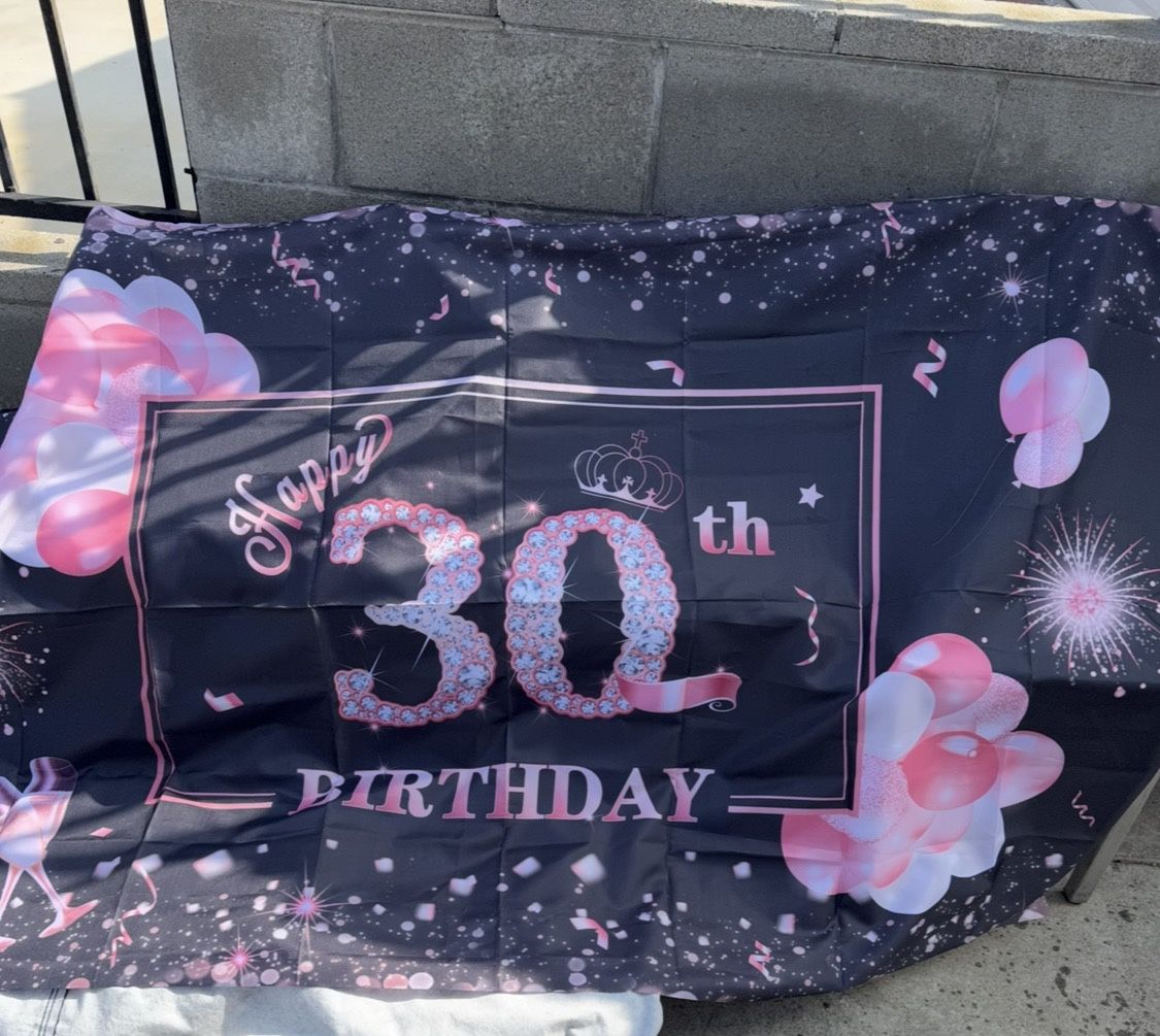 Happy 30th Birthday Banner