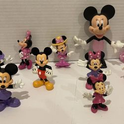 Lot If Mixed Mickey/Minnie Mouse Figures