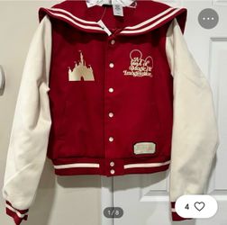 NEW… NWT DISNEYLAND WOMENS RED WT JACKET HER UNIVERSE SAILOR
