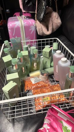 Clinique facial soap, lotion, and moisturizer