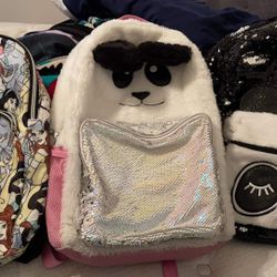 Girls Panda Backpacks 