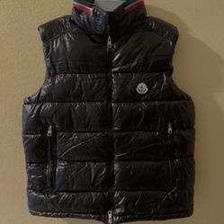 Moncler Black Broomed Down Vest