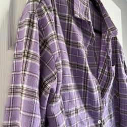 Purple Plaid Button Down