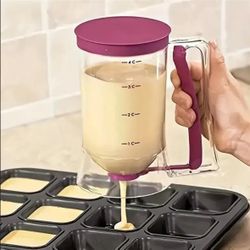 1pc Non-Stick Cupcake Batter Dispenser with Spout - Manual Pouring, No Electricity Needed, Even Portions for Perfect Cupcakes - Easy-Clean Non-Stick S