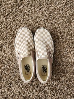 Men's Size 8 Vans Checkered Slip-on Shoes