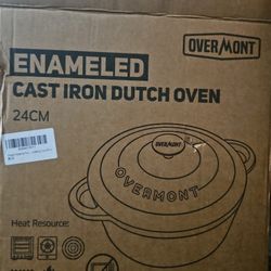 OVERMONT  ENAMEL CAST IRON DUTCH OVEN