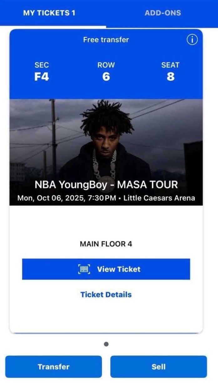 NBA Yb Ticket VIP