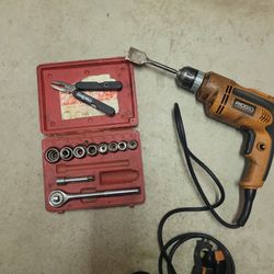 Ridgid Corded Drill And Tools.